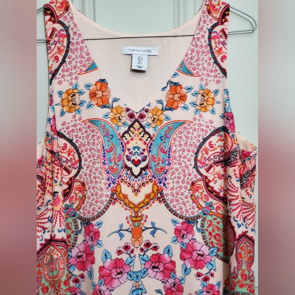 Tabitha Webb Floral Paisley Tank Small Lined Excellent Condition - Picture 7 of 9